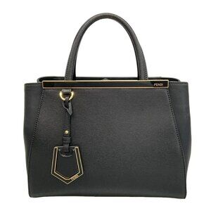 FENDI Petit 2 Jours 8BH258 Black Leather - Handbag